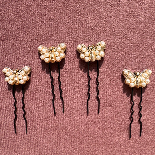 Butterfly Bun Hair Pins Set