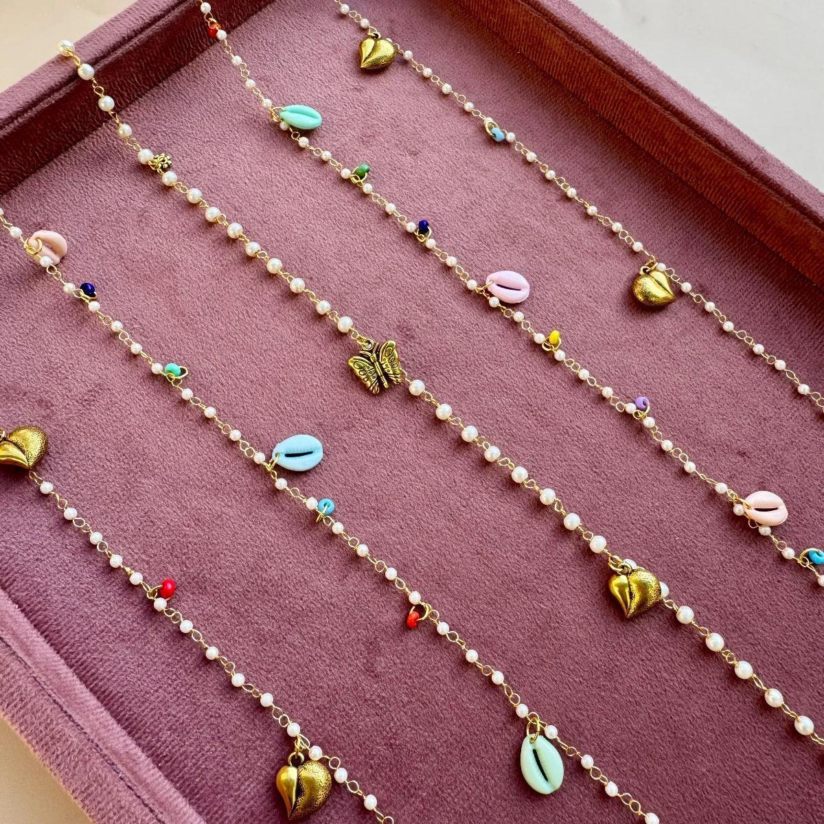 Hear & Butterfly Charm Hair Chains