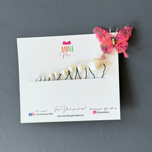 Pearl & Butterfly Hair Pin Set