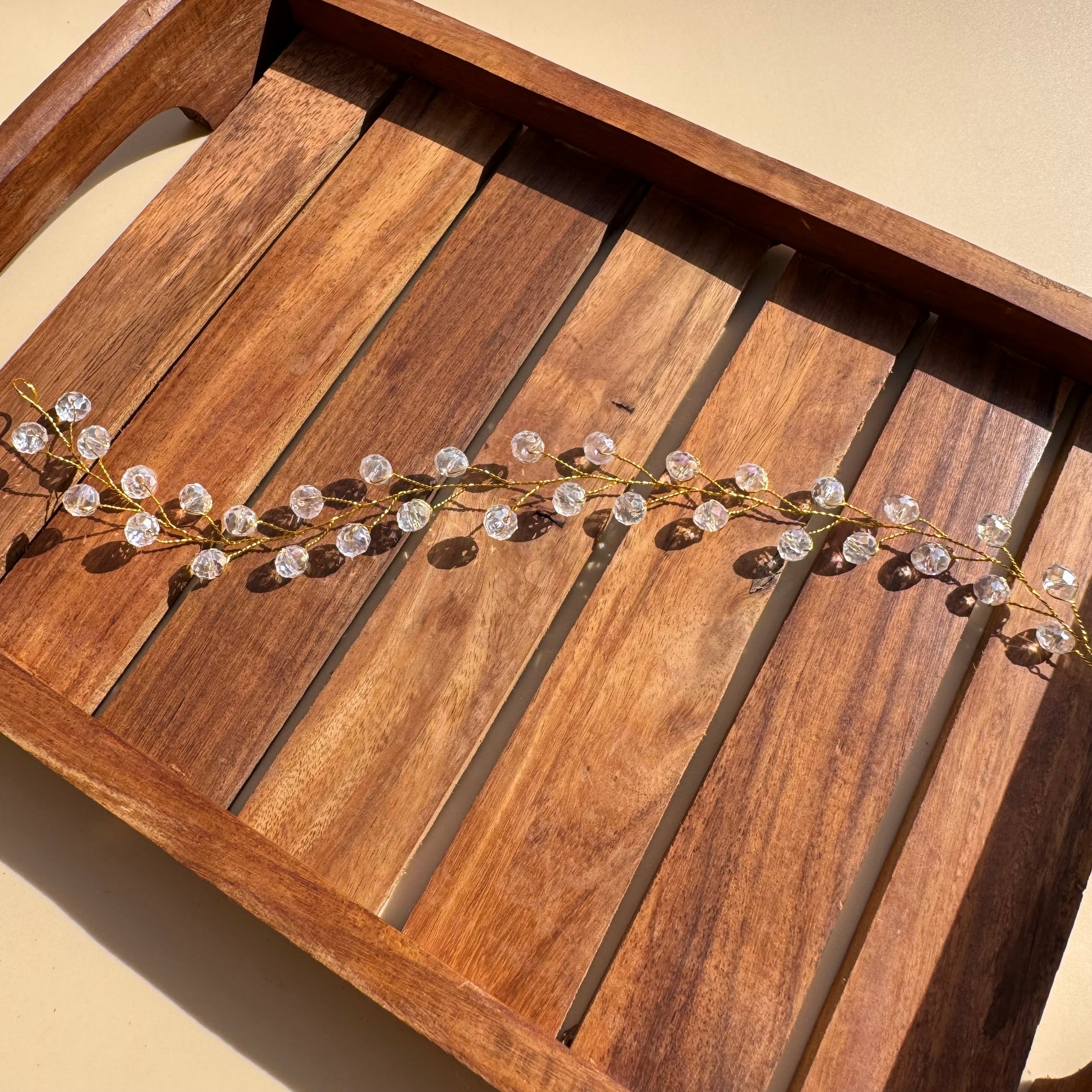 Crystal Pearls Dewdrop Hair Vine