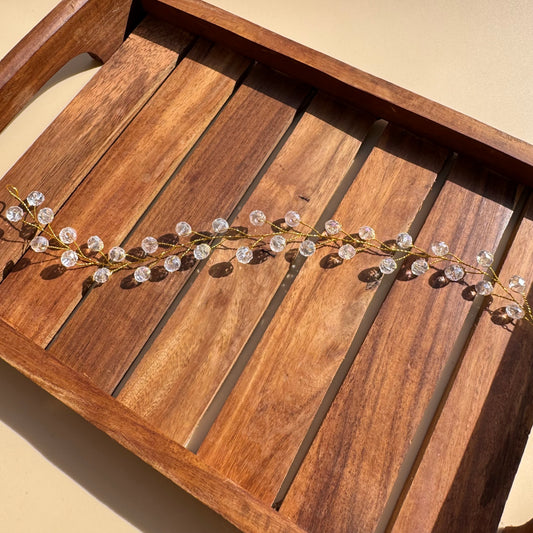 Crystal Pearls Dewdrop Hair Vine