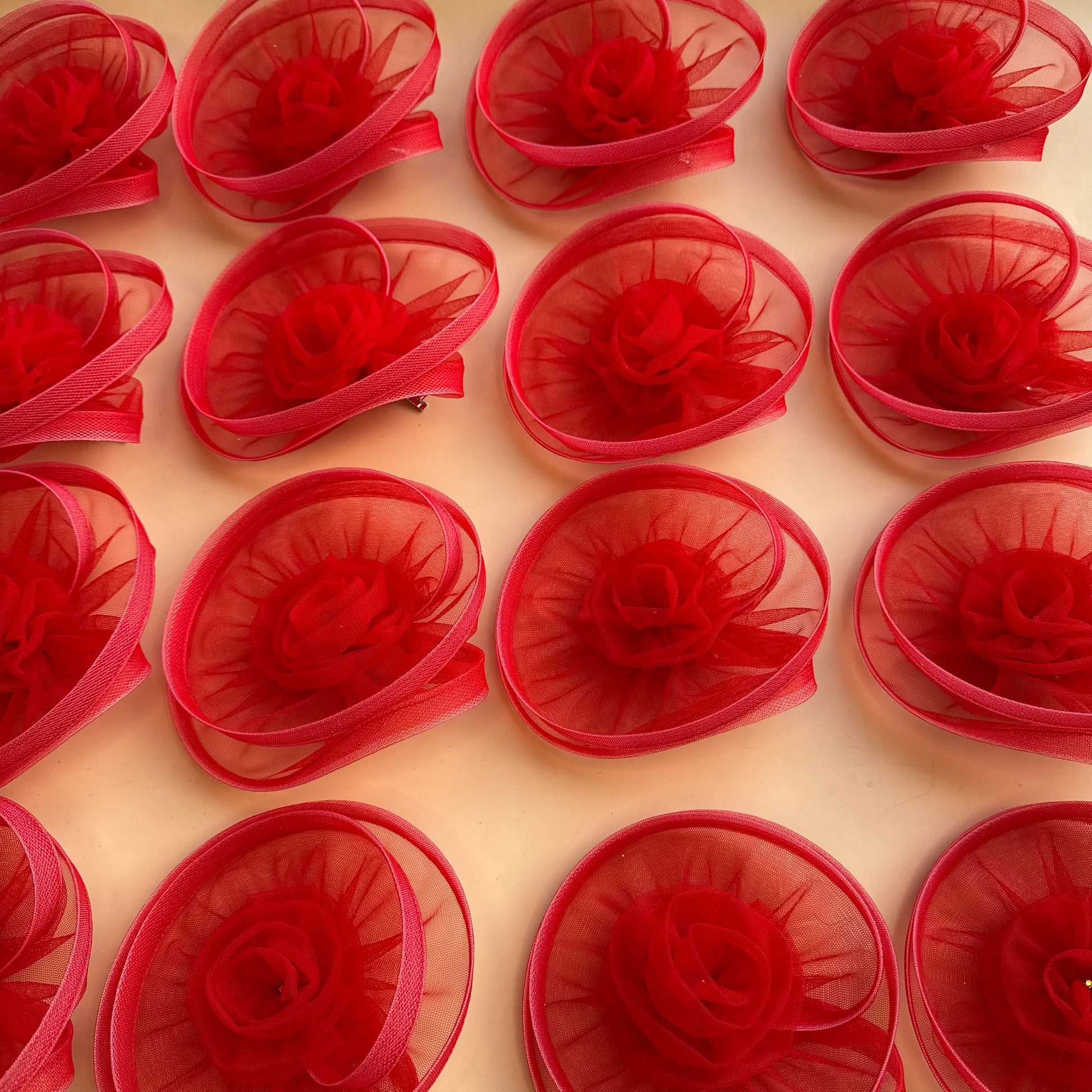 Red Twisted Fascinators Bulk Party Favor Pack