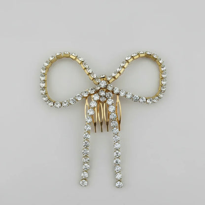 Crystal Bow Statement Hair Clip