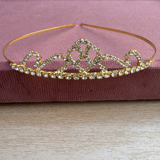 Golden Crystal Bridal Tiara Hairband