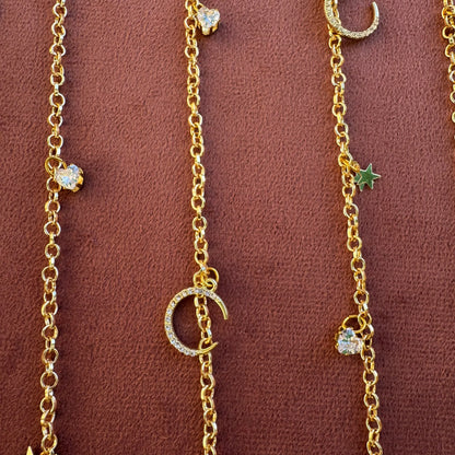 Celestial Moon & Star Hair Chain