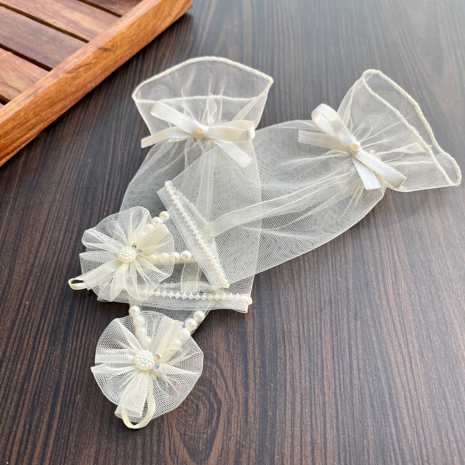 Ivory Princess Fingerless Gloves