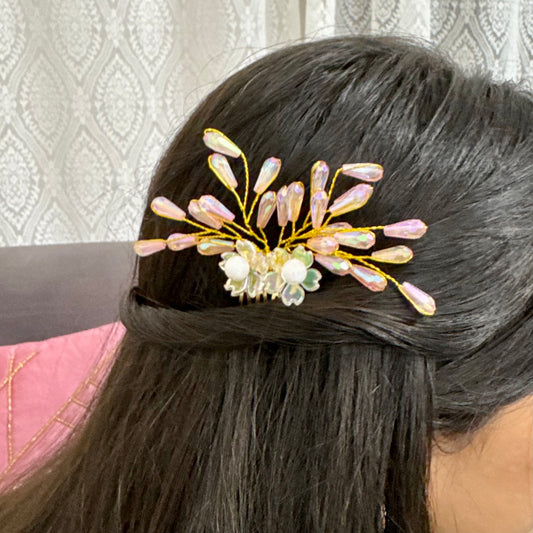 Gulabi Noor Hair Comb Pin