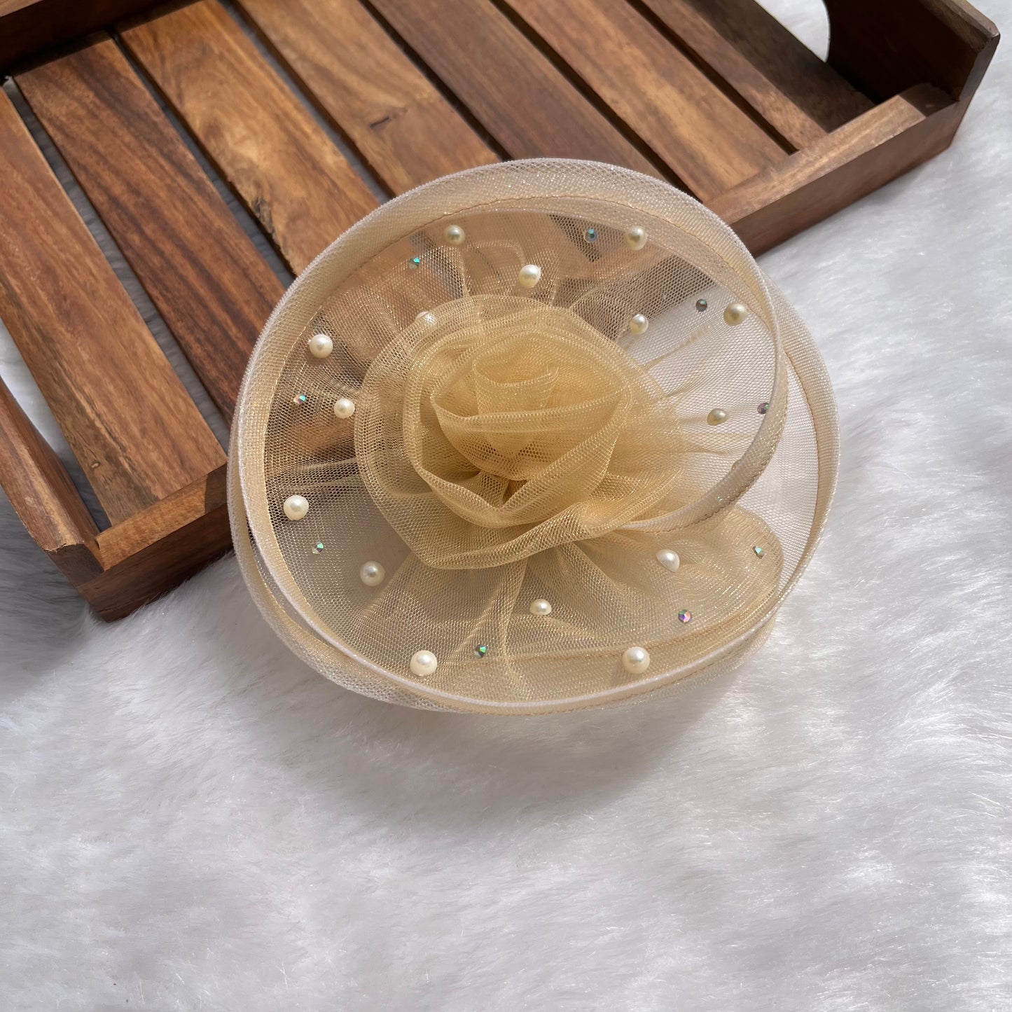 BEIGE BEAUTY Fascinator Baby Headband