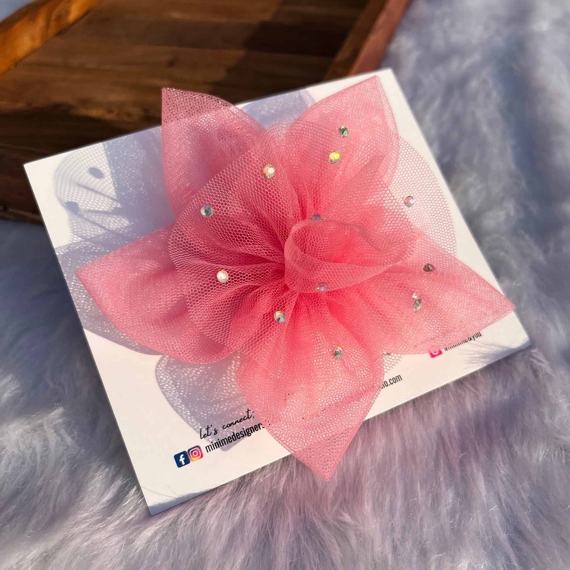 Carnation Pink Twilight Petals Floral Hair Clip