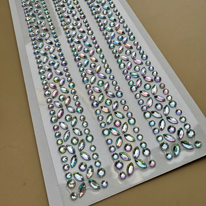 Crystal Lace Hair Bling Stickers