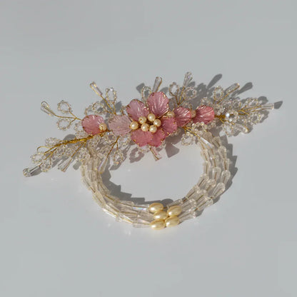 Blush Bloom Pearl Garland Hair Vine