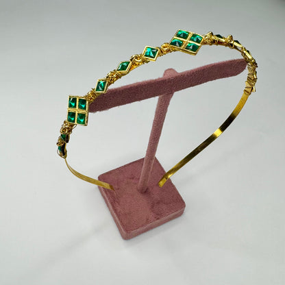 Emerald Green Kundan Hairband – Bridal & Wedding Hair Accessory