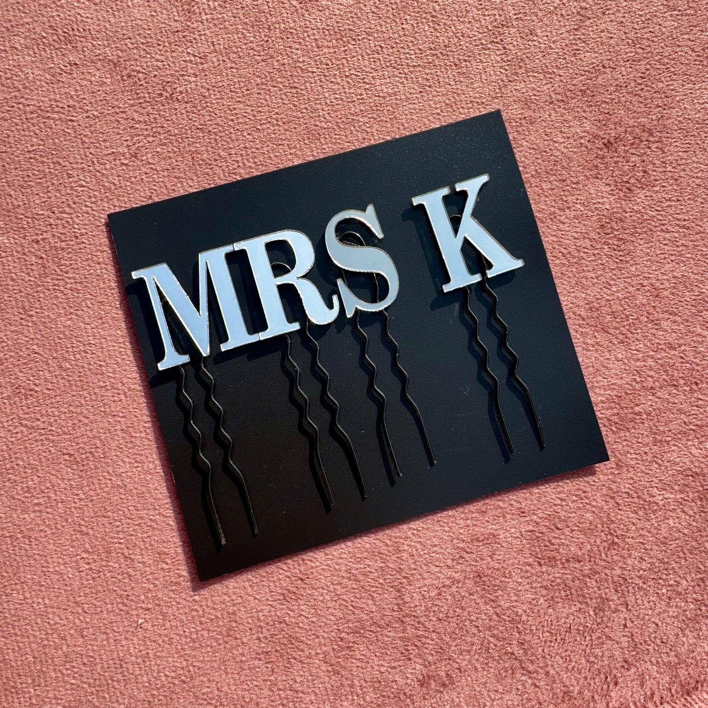 Custom Name Acrylic Silver Letter Clips