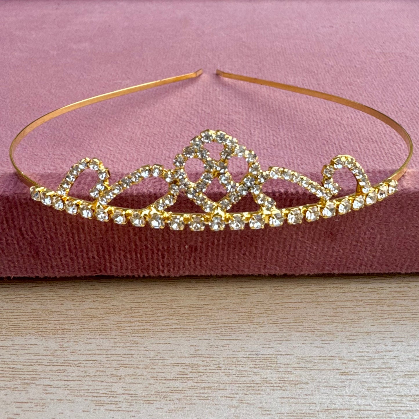 Golden Crystal Bridal Tiara Hairband