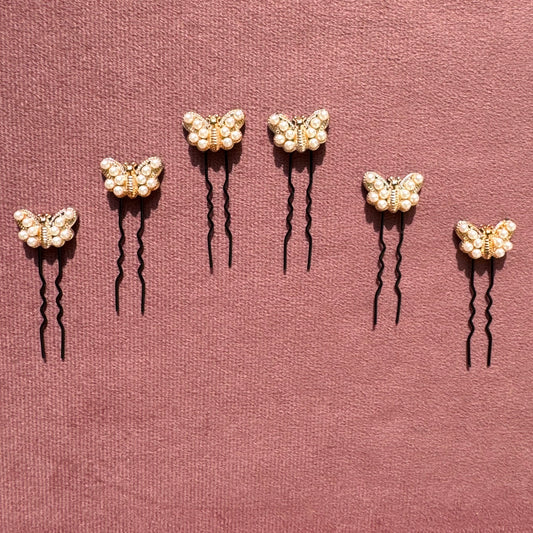 Butterfly Bun Pins Set