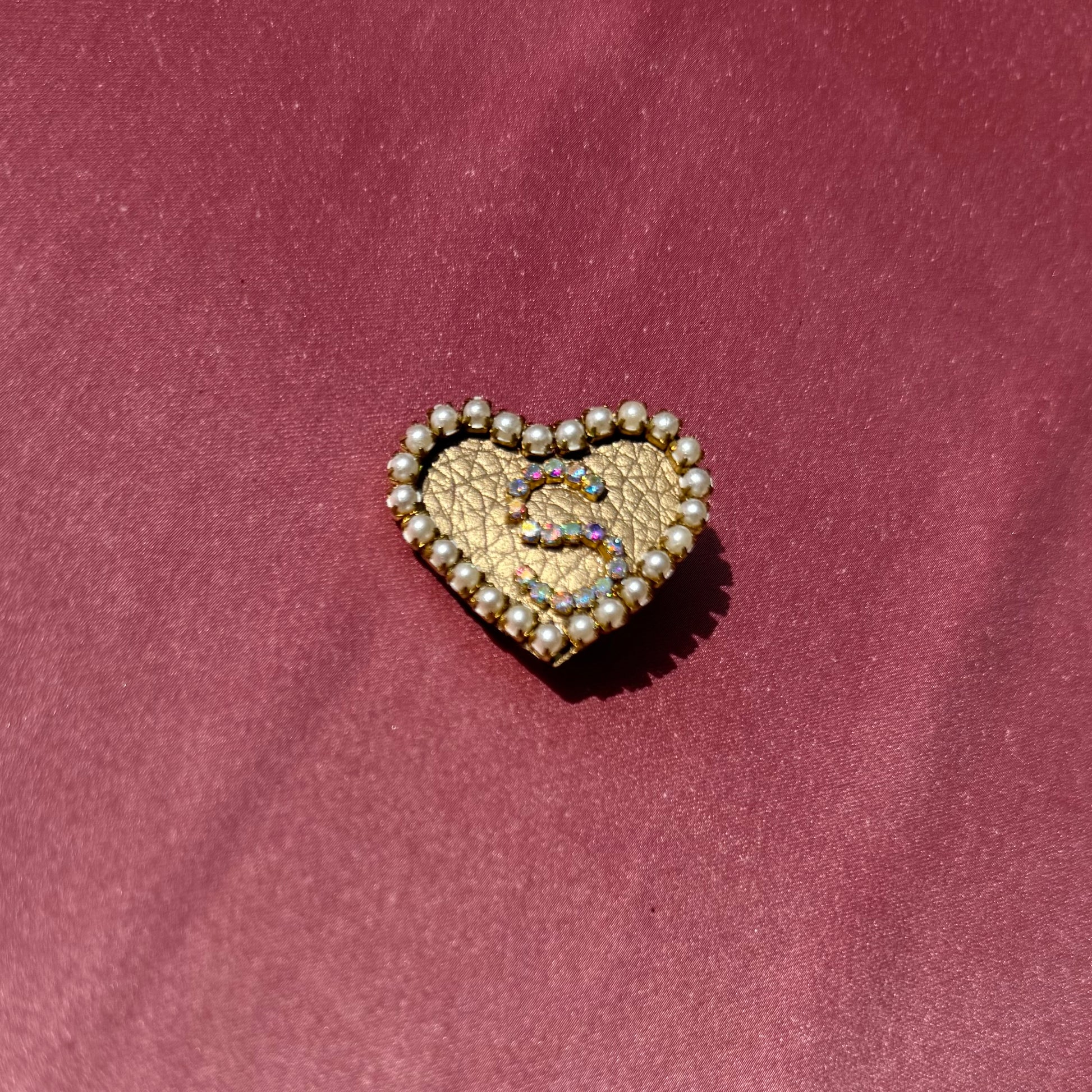 Personalized Golden Heart Custom Letter Hair Pin