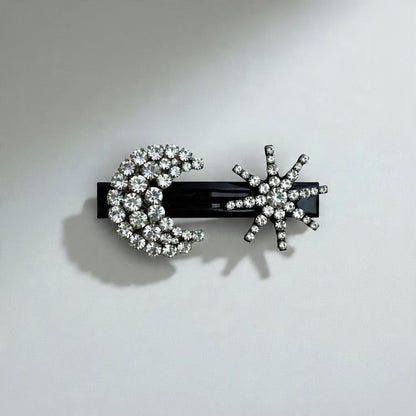 Crystal Moon & Star Hair Clip