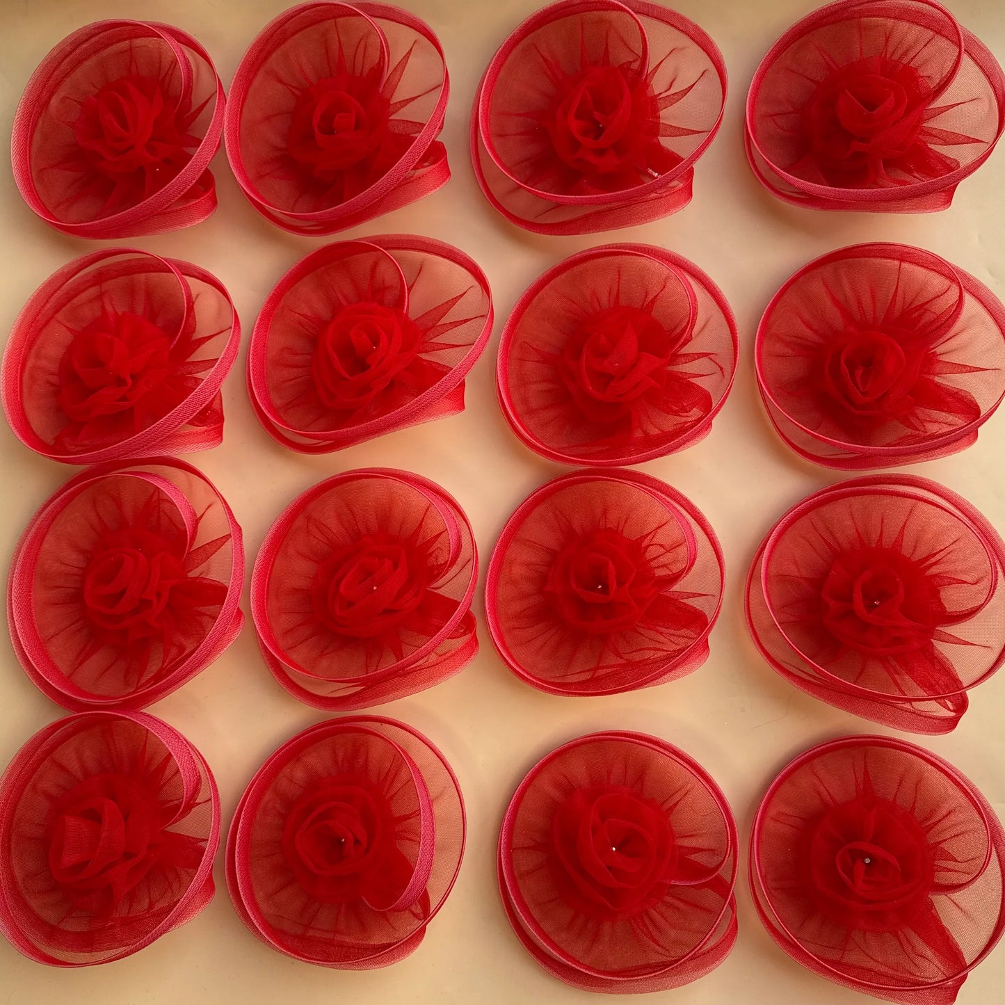 Red Twisted Fascinators Bulk Party Favor Pack