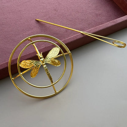 Dragonfly Brass Bun Cage