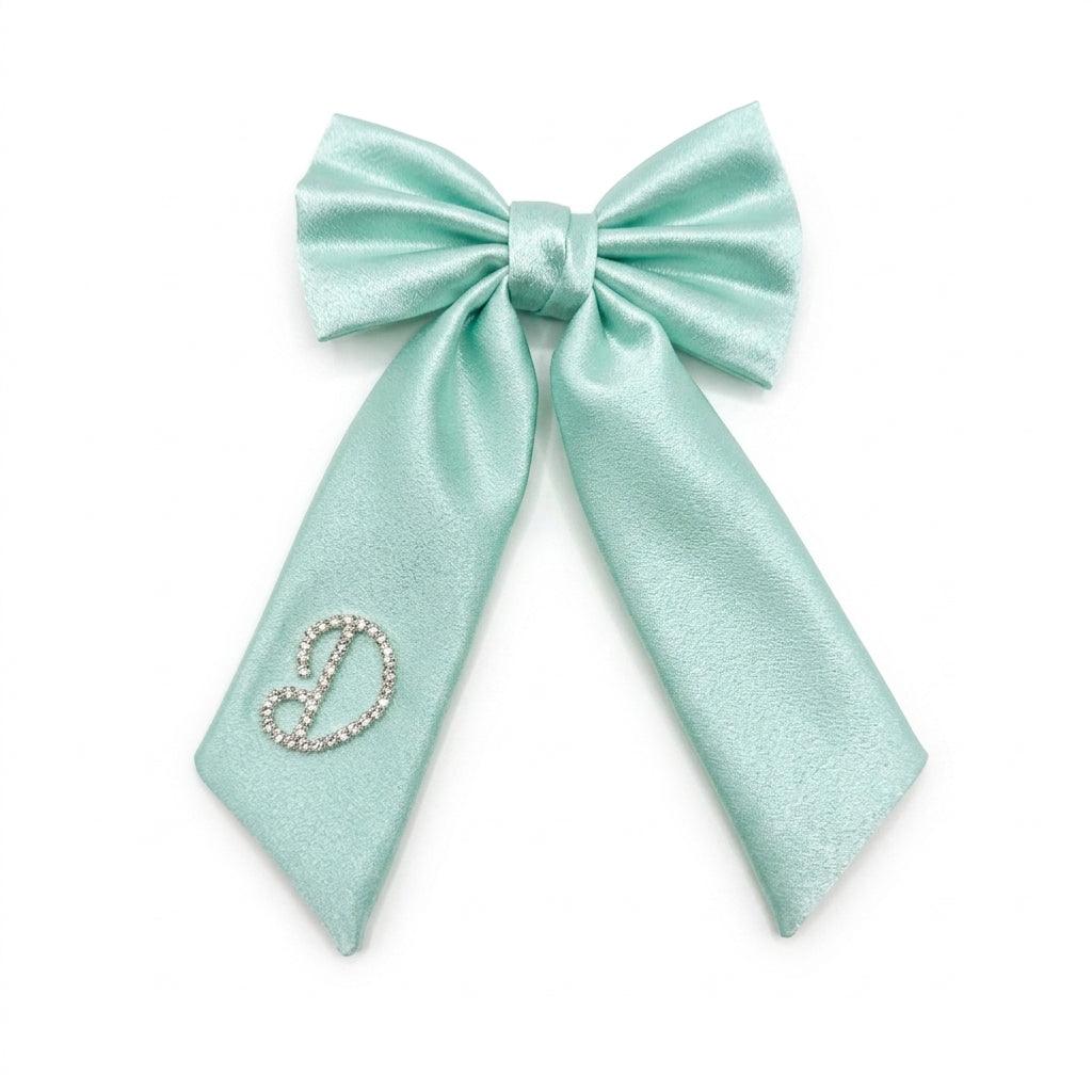 BLISS Custom Crystal Name Hair Bow - Light Green