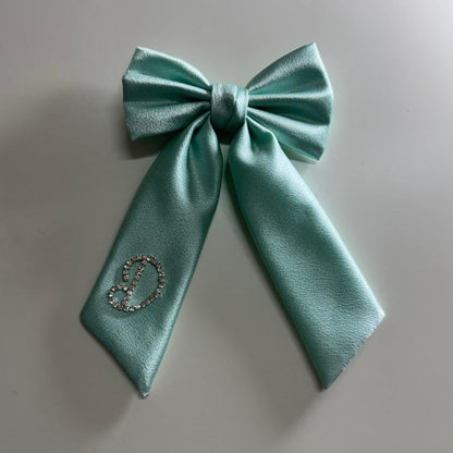 BLISS Custom Crystal Name Hair Bow Green