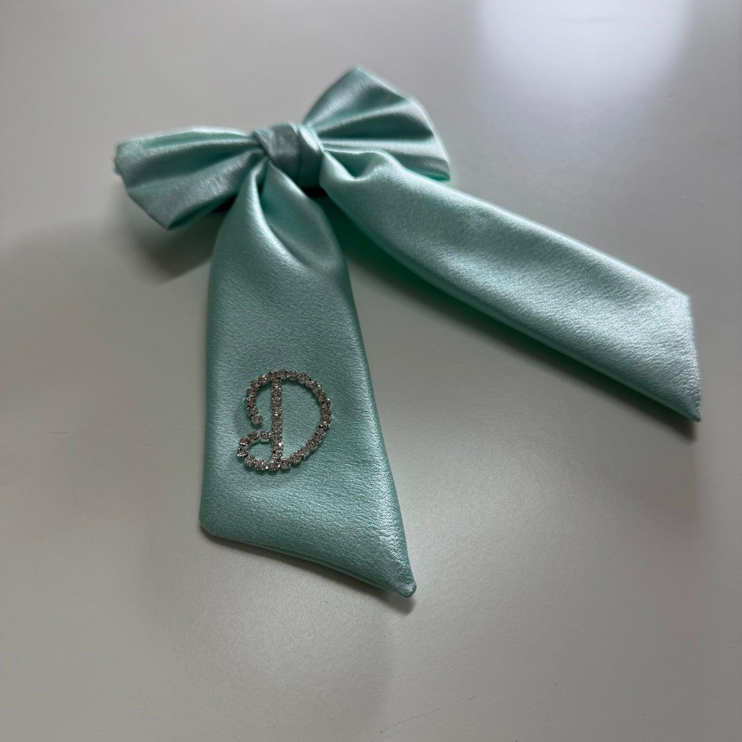 BLISS Custom Crystal Name Hair Bow Green