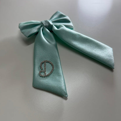 BLISS Custom Crystal Name Hair Bow Green