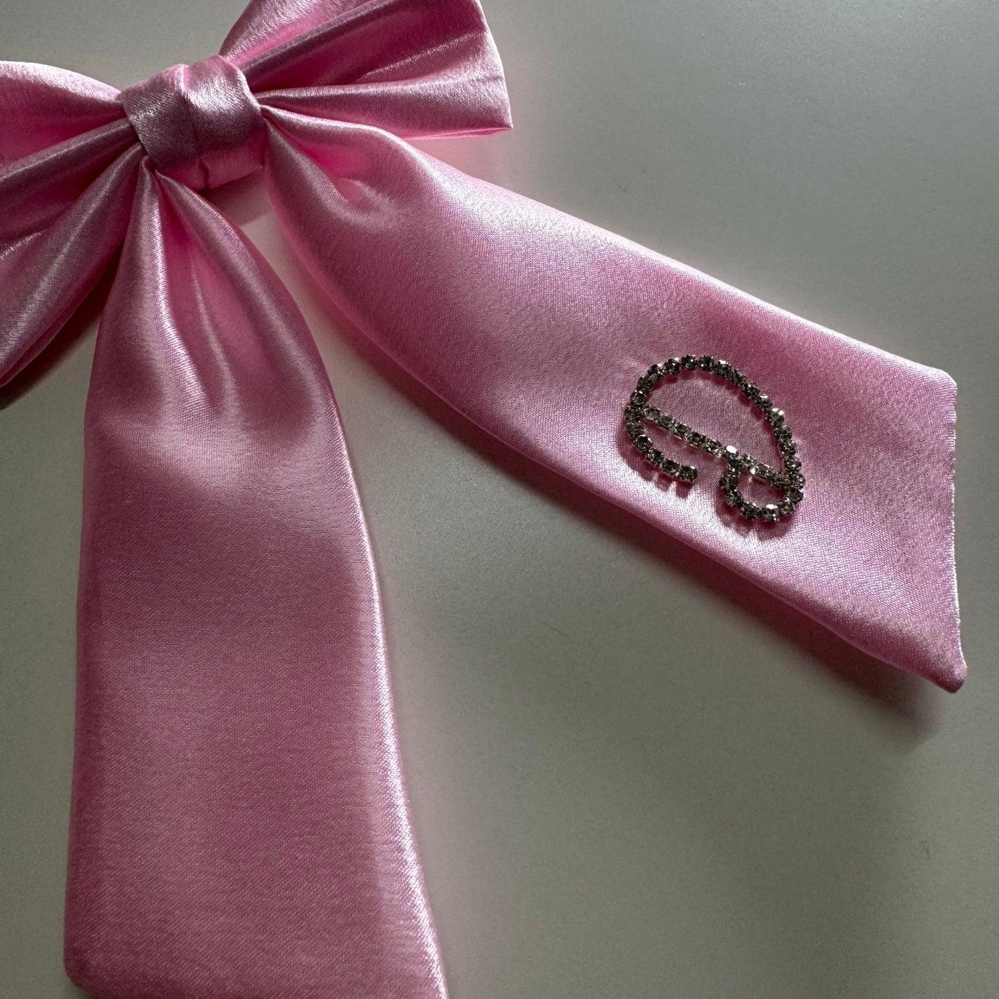BLISS Custom Crystal Name Hair Bow Pink