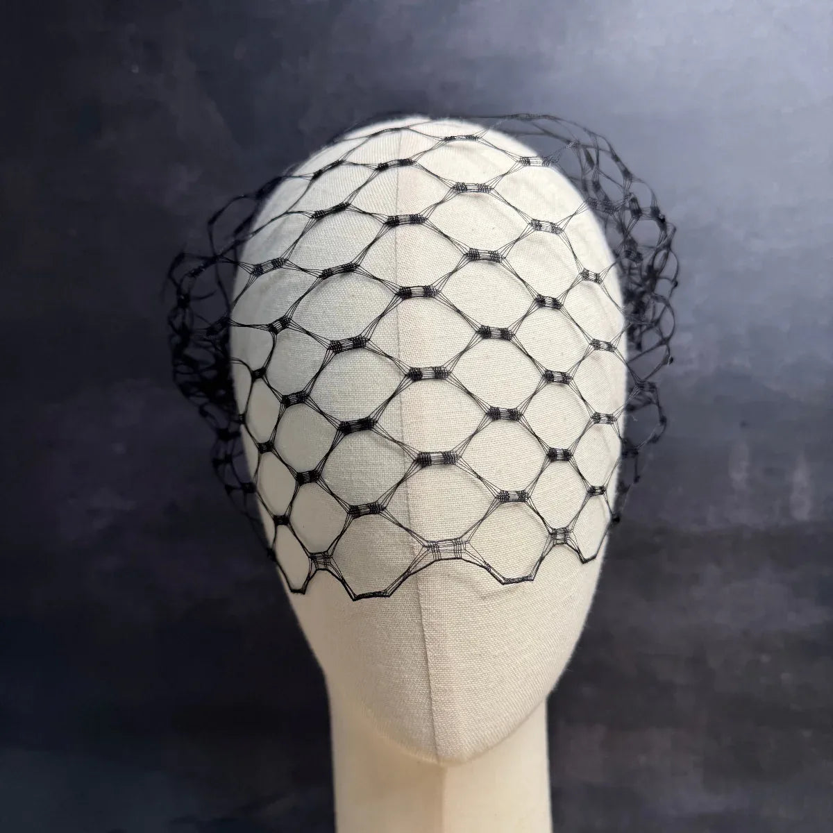 Black Russian Weave Vintage Birdcage Veil