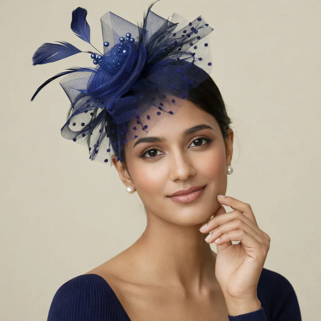Blue Luxe Cocktail Hat