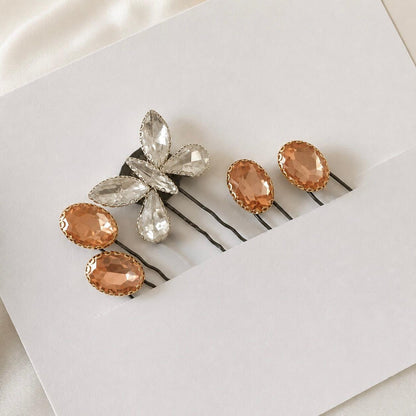 Blush_Spark_Butterfly_Gem_Stone_Hair_Pin_Set