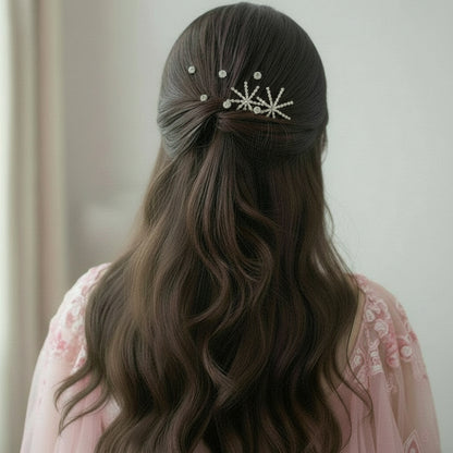 Crystal Starburst Hair Pin Set