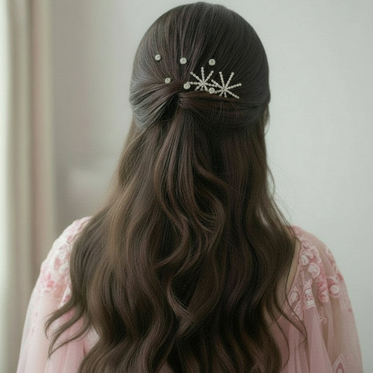 Crystal Starburst Hair Pin Set