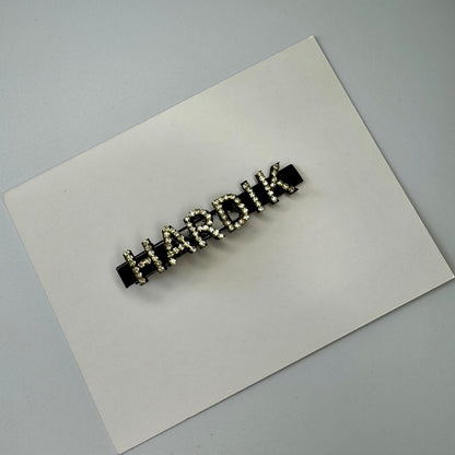 Personalized Silver Crystal Name Hair Clip