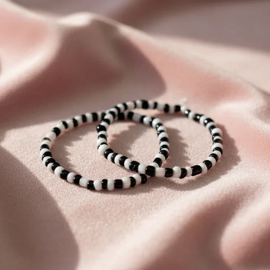 Black and White Bracelet | Set of 2