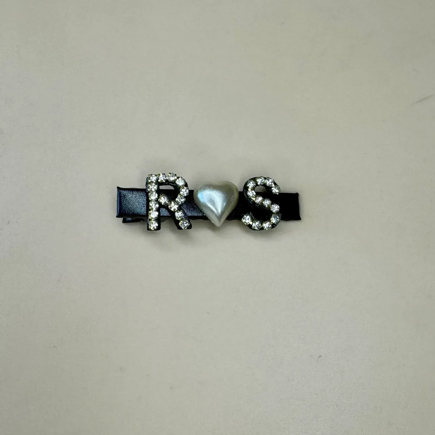 Custom Name Initials with Heart Hair Clip