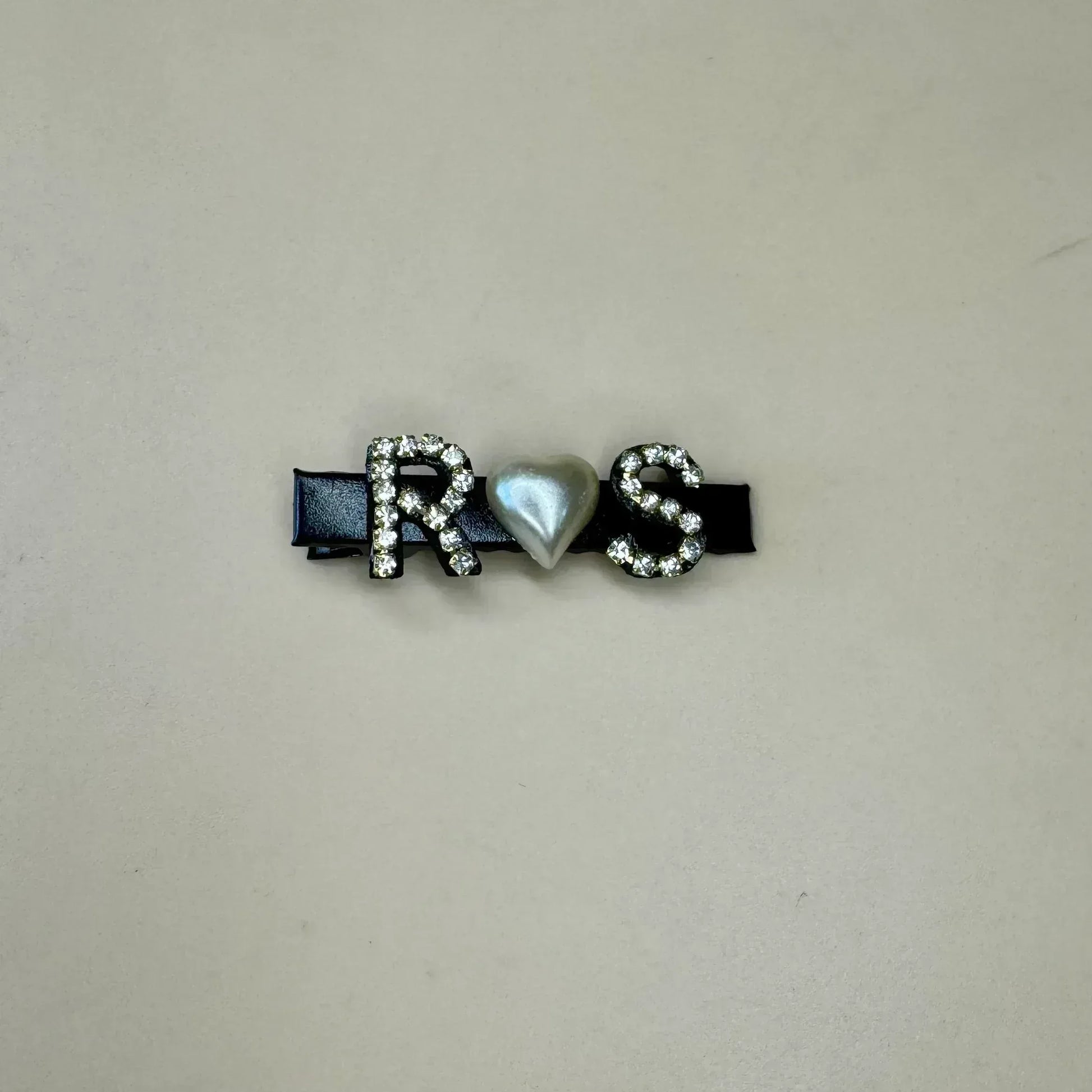 Custom Name Initials with Heart Hair Clip