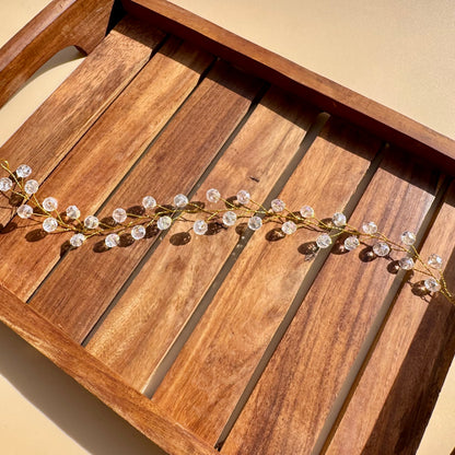 Crystal Pearls Dewdrop Hair Vine