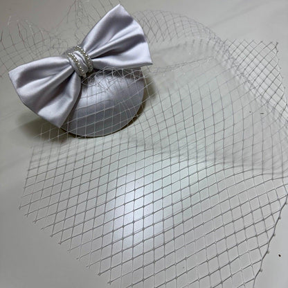 Celeste Bow Birdcage Veil Fascinator