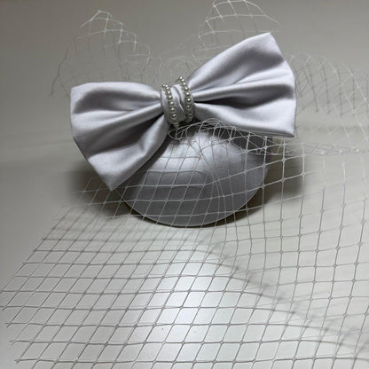 Celeste Bow Birdcage Veil Fascinator
