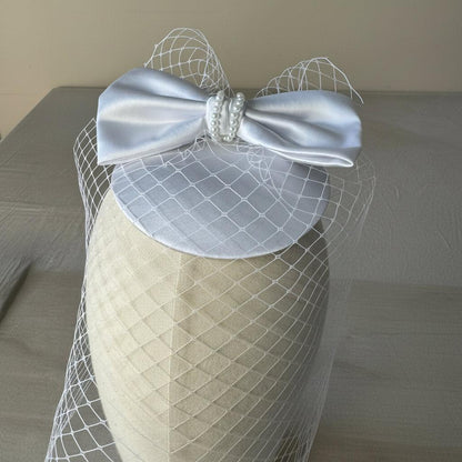 Celeste Bow Birdcage Veil Fascinator