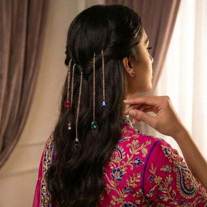 Celeste Gemstone Hair Chains