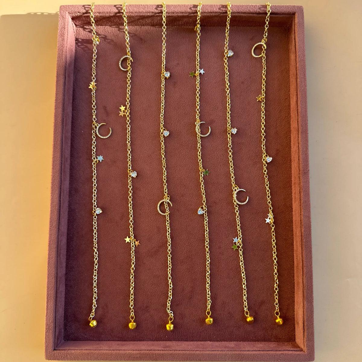 Celestial Moon & Star Hair Chain