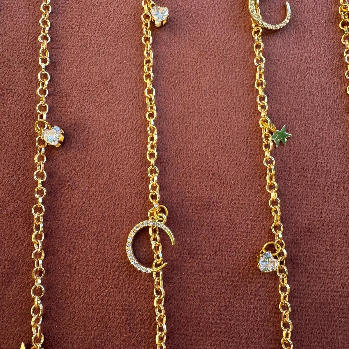 Celestial Moon & Star Hair Chain
