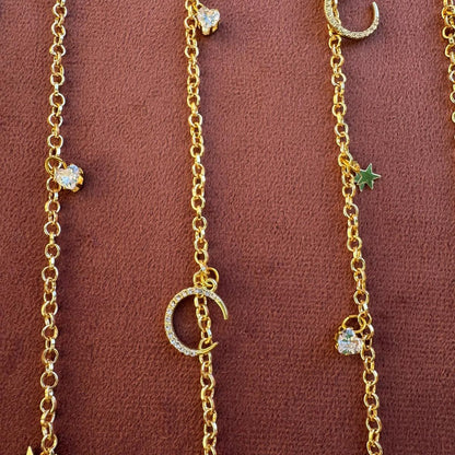 Celestial Moon & Star Hair Chain