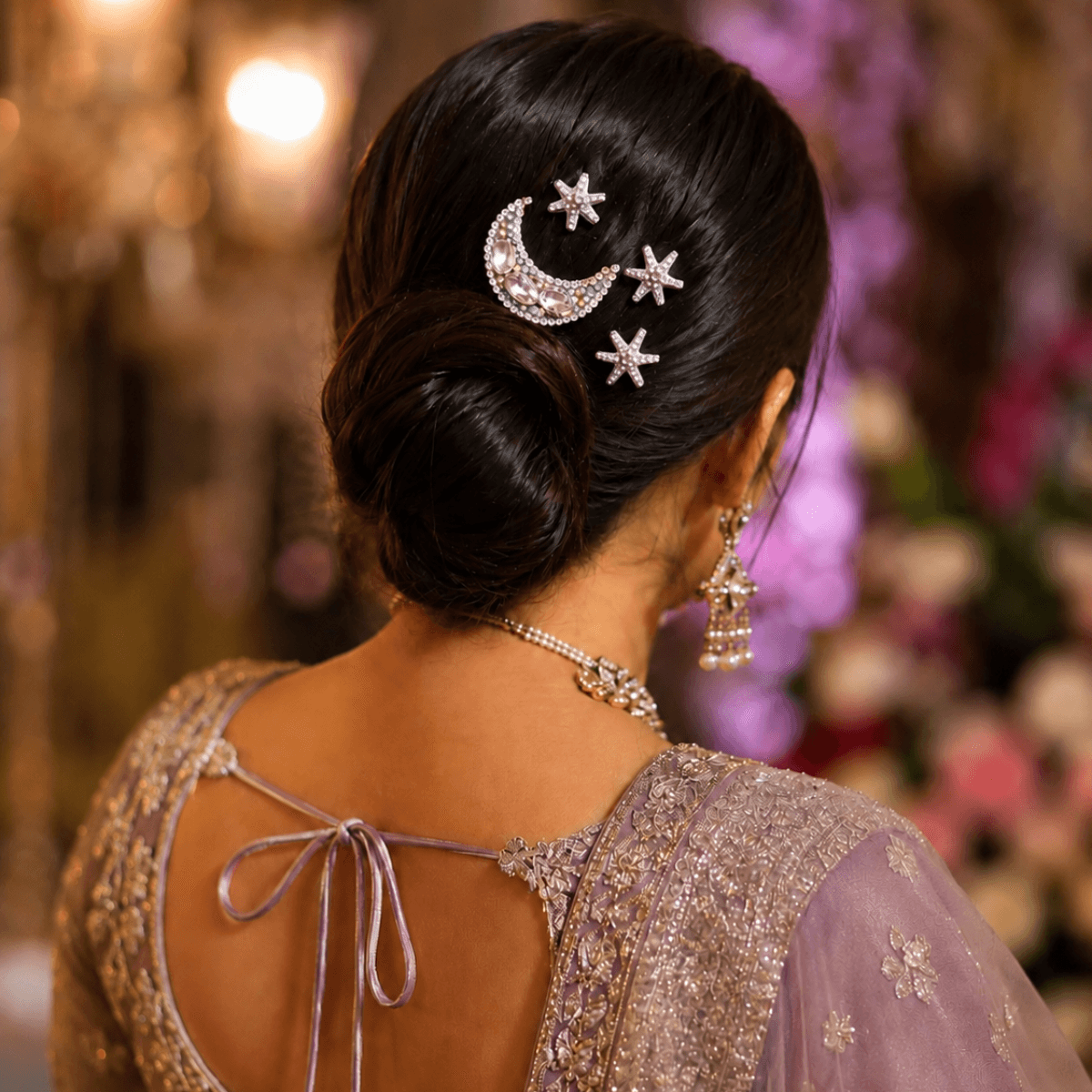 Celestial Sparkle Hair Pin Set – Moon & Stars