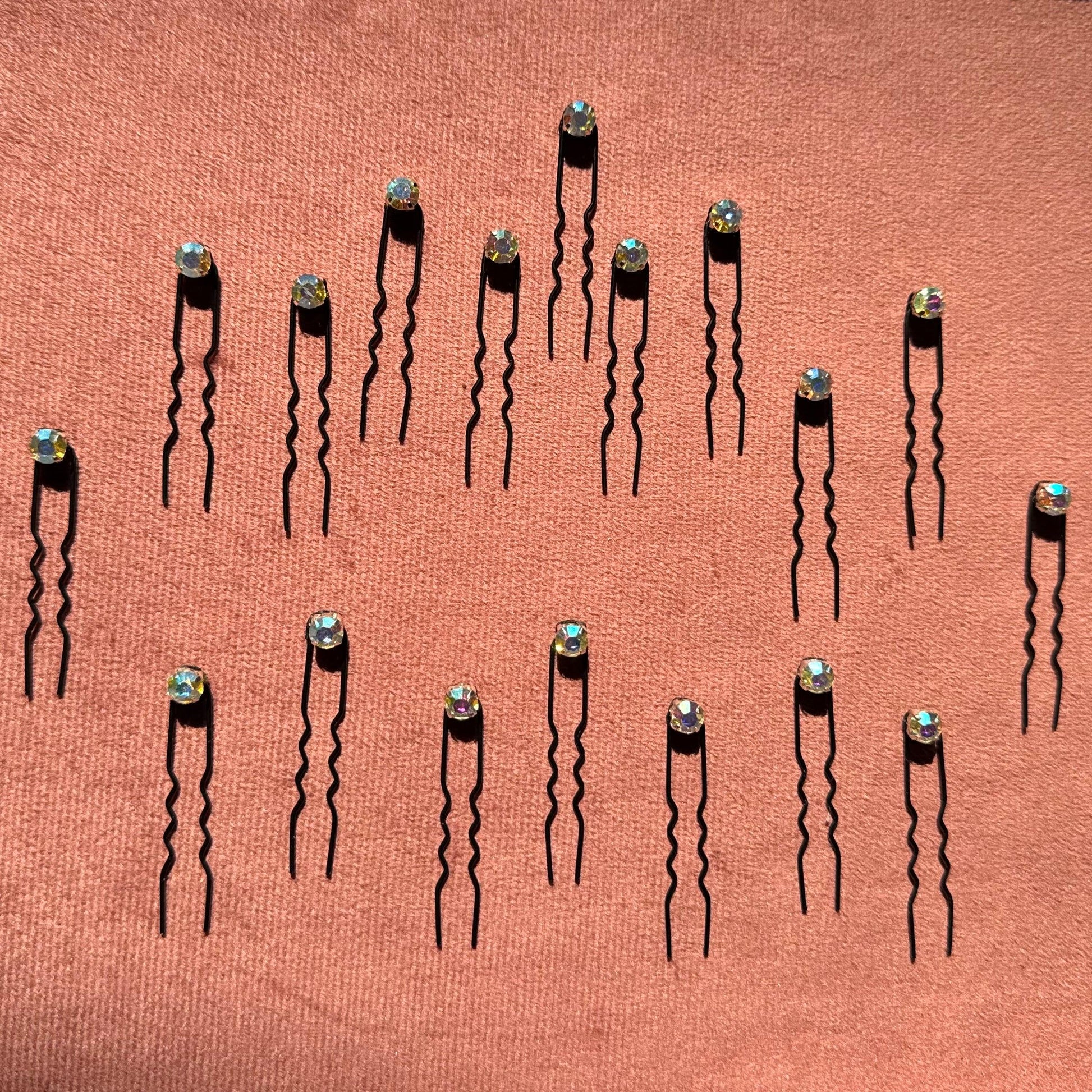 Classic Silver Crystal Hair Pins