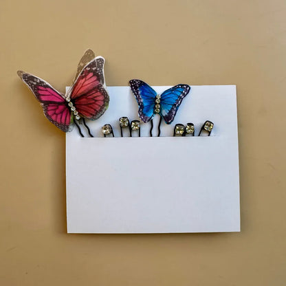 Crystal & Butterfly Hair Pin Set