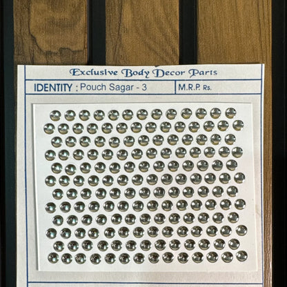Crystal Dot 3D Hair Sticker Sheet | Self-Adhesive