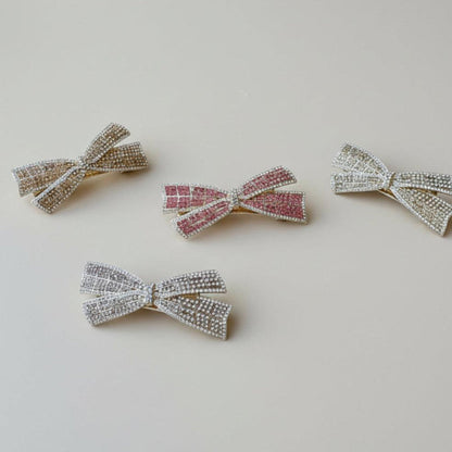 Crystal Elegance Mini Bejewelled Bow Clip 